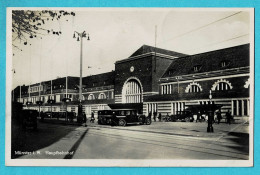 * Münster I. W. - Muenster (Nordrhein Westfalen - Deutschland) * (Hermann Lorch, Nr 9187 - Carte Photo) Bahnhof Oldtimer - Muenster