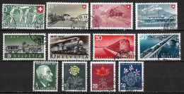 Switzerland / Schweiz / Suisse : 1947 Complete Year All Sets Used (without Airmail) Michel 480 / 491 - Oblitérés