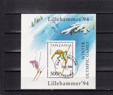 SA02 Tanzania 1994 Winter Olympic Games Lillehammer Minisheet Used - Tanzania (1964-...)