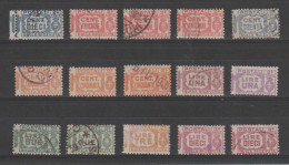 REGNO:  1927/32  PACCHI  POSTALI  -  15  VAL. META'  DX. US. -  SASS. 25//34 - Paketmarken