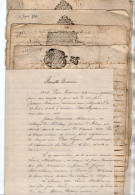 VP23.051 - Cachet Généralité De POITIERS - 5 Actes De 1692 / 1765 Et Autres - Famille BOUNIOU à Dilay ( ARDIN ) - Gebührenstempel, Impoststempel