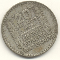 20 FRANCS 1929   ARGENT - 20 Francs