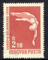 Hungary 1958  Single Stamp Celebrating International Wrestling And European Swimming & Table Tennis In Fine Used - Gebruikt