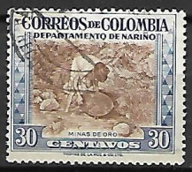 COLOMBIE   -  Chercheur  D' Or,  Oblitéré - Minerales