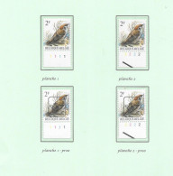 Belgium1989 BUZIN Birds Moineau Friquet/Ringmus  2 Bfrs  Plaatnrs 1 - 2 Mint - Plain Stamps +  Preos (scans) - 2011-..