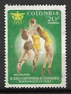 COLOMBIE   -  1961.  Basket-Ball Féminin,  Oblitéré - Pallacanestro