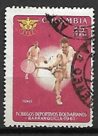 COLOMBIE   -  1961.  Tennis,  Oblitéré - Tennis