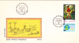 POSTAL STAMP DAY COVERS FDC 1973 ROMANIA - FDC