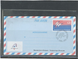 AEROGRAMME -N°1017 -AER -BICENTENAIRE DE LA REVOLUTION -BUREAU TEMPORAIRE -PARIS 1-JAN 1989 - Aerogrammi