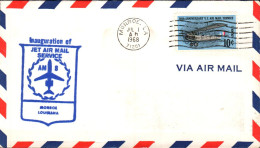 USA ETATS UNIS 1968 INAUGURATION SERVICE POSTAL AERIEN MONROE LOUISIANE - Sobres De Eventos