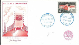 FRANCE Service 1958: FDC De L'UNESCO - Briefe U. Dokumente