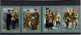 Russia 2023 . Military Uniform Of The Red Army (Horses, Dogs ). 4v. - Neufs