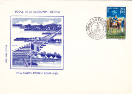 THE SILISTIOARA-OLTENIA BRIDGE 1977 COVERS FDC ROMANIA - FDC