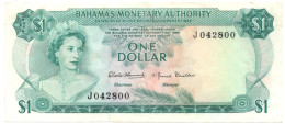 Bahamas Monetary Authority 1 Dollar 1968 QEII P-27 - Bahamas