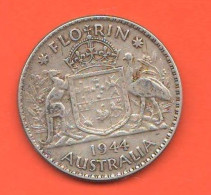 Australia One Florin 1944 Australie King Georgius VI° Silver Coin - Florin