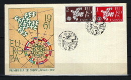 SPANIEN FDC Mit Komplettsatz Europamarken 1961 (1) - Siehe Bild - FDC