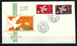 SPANIEN FDC Mit Komplettsatz Europamarken 1961 (3) - Siehe Bild - FDC