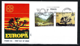 SPANIEN FDC Mit Komplettsatz Europamarken 1977 - Siehe Bild - FDC