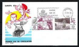 SPANIEN FDC Mit Komplettsatz Europamarken 1983 - Siehe Bild - FDC