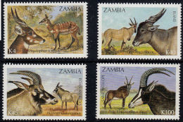 Zm0700 Zambia 1992, SG 700-703 Antelopes  MNH - Zambie (1965-...)