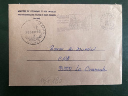 LETTRE DOUANES FRANCAISES COLMAR OBL.MEC.30-9 1983 68 COLMAR RP HAUT-RHIN - Frankobriefe