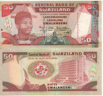 SWAZILAND 50  Emalangeni  31a  Dated 01.04.2001     King Mswati III + Central Bank At Back - Swaziland