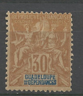 GUADELOUPE N° 35 NEUF* TRACE DE CHARNIERE  / Hinge  / MH - Neufs