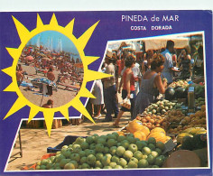 Marches - Espagne - Espana - Pineda De Mar - Place Melias, Vendredi, Marché - Plaza De Las Melias, Viernes, Mercado - CP - Mercati
