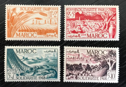 Lot De 4 Timbres Neufs** Maroc 1949 - Unused Stamps