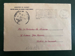 LETTRE DOUANES FRANCAISES BRON OBL.MEC.30-12 1983 69 BRON RHONE - Lettres Civiles En Franchise