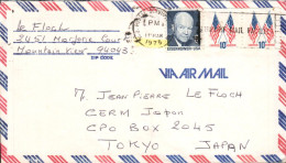 USA ETATS UNIS AFFRANCHISSEMENT COMPOSE SUR LETTRE POUR LE JAPON 1975 - Briefe U. Dokumente