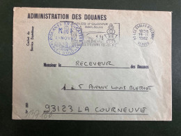 LETTRE DOUANES FRANCAISES SABLES D'OLONNE OBL.MEC.19-11 1982 85 LES SABLES D'OLONNE - Frankobriefe