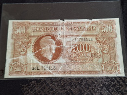 Billet De 500 Francs Marianne 1945 - Sonstige – Europa