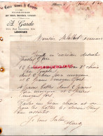 33-LIBOURNE-  RARE LETTRE MANUSCRITE 1900-A. GARDE  CUIRS CHAUSSURES TANNERIE - ARBELLOT DENOUIC BELLAC - Straßenhandel Und Kleingewerbe