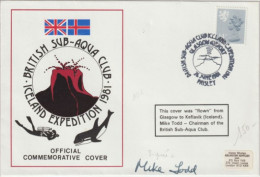 1981 - GB - VOLCAN / BRITISH SUB-AQUA CLUB ICELAND EXPEDITION - SIGNATURE MIKE TODD - Buceo