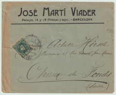 ESPAGNE/ESPAÑA 1903 Ed.242 Sobre Carta (tarifa De Los Impresos) De Barcelona A Suiza - Storia Postale