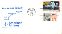 USA ETATS UNIS 1ER VOL 747 AMERICAN AIRLINES NEW YORK-SIDNEY 1970 - Event Covers