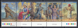 2019 United Nations Unies OIT ILO Fishing Sewing  Complete Strip Of 5 MNH  @ BELOW FACE VALUE - Nuevos