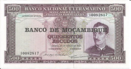 MOZAMBIQUE 500$00 ESCUDOS N/D (1976 - OLD DATE 22/03/1967) - Mozambico