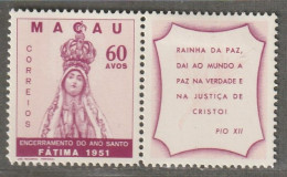 MACAO - N°344 * (1951) L'Année Sainte - Neufs