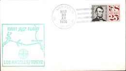 USA ETATS UNIS 1ER VOL 747 PAN AM LOS ANGELES-TOKYO 1970 - Event Covers