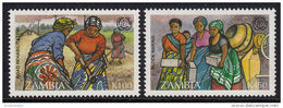 Zm0743 ZAMBIA 1995, SG 743-4 75th Anniv International Labour Organisation (ILO)  MNH - Zambia (1965-...)