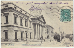 ESPAGNE/ESPAÑA 1906 Ed.242 En Una Tarjeta Postal De Las Cortes Dirigida De Madrid A Canada - Cartas & Documentos