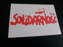 BELLE CARTE PUBLICITAIRE "LUTTE DE SOLIDARNOSC EN POLOGNE" .... - Ohne Zuordnung