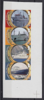 Tristan Da Cunha 2011 Cruise Liner Plancius Strip Of 4 IMPERFORATED Proof ** MNH  (CUN159) - Tristan Da Cunha