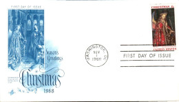 USA ETATS UNIS FDC 1968 NOEL - 1951-1960