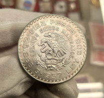 México 10 Pesos Constitution 1957 Km 475 Plata - Messico