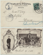 ESPAGNE/ESPAÑA 1903 Ed.242 5c Tipo Cadete Sobre Tarjeta (Coronacion De SM El Rey) De Madrid A Suecia - Storia Postale
