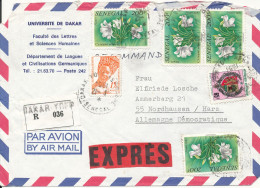 Senegal Air Mail Cover Sent Express To Germany DDR 1-12-1984 Topic Stamps - Senegal (1960-...)