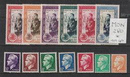 Monaco - Années 1950 Complète - Neuf AVEC Charnière - 13 Timbres Du 338 à 350 - Complete Year - Full Years